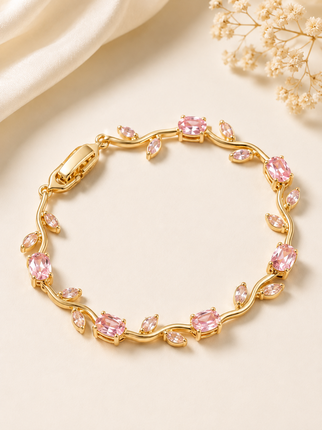 Blush tulip Vine Bracelet 🌸