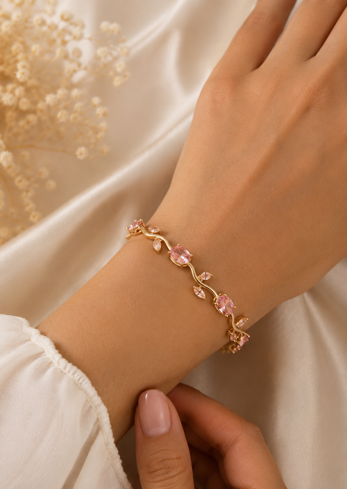 Blush tulip Vine Bracelet 🌸