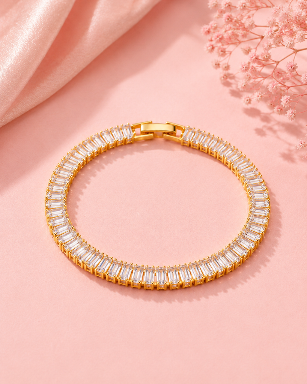 ✨ Luxe Baguette Tennis Bracelet