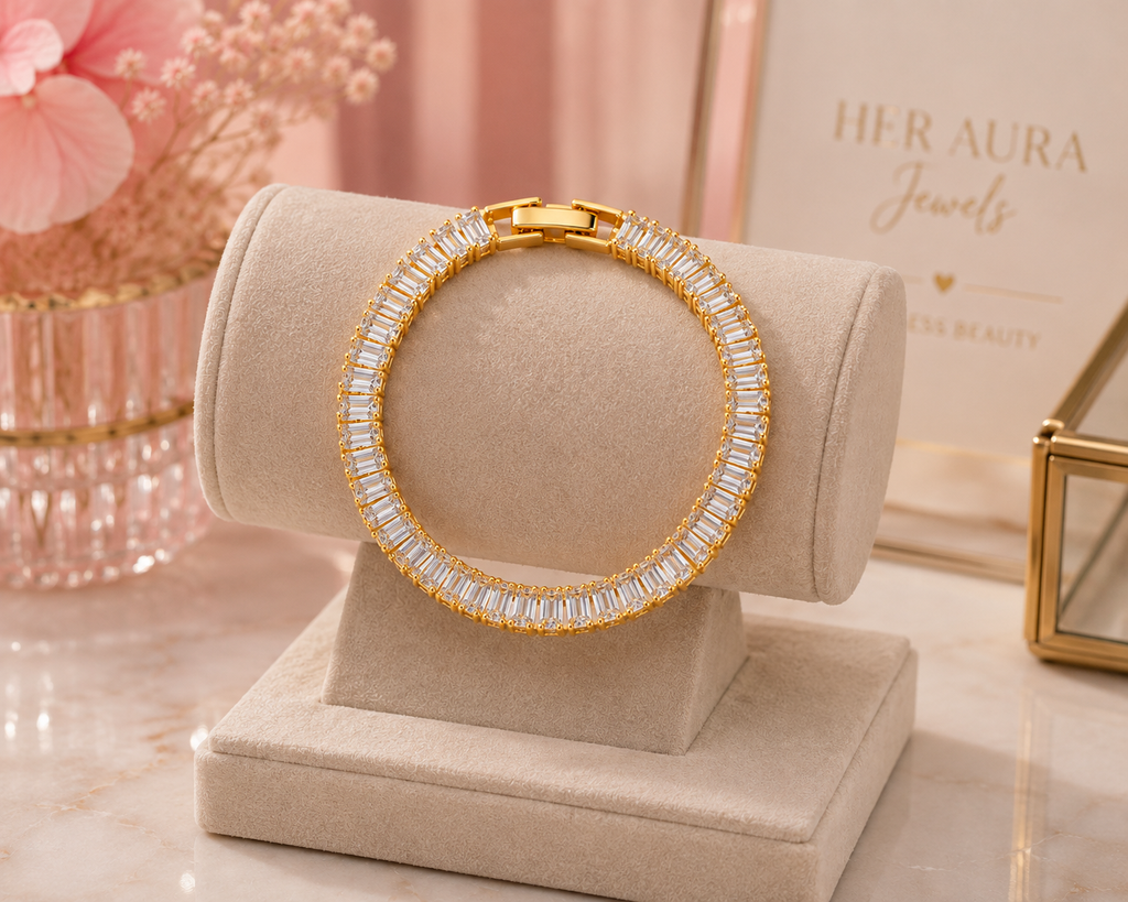 ✨ Luxe Baguette Tennis Bracelet