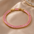 Pink Blush Baguette Bracelet