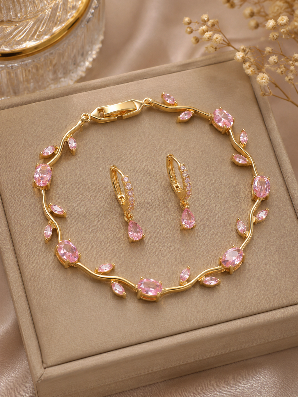 Pink Blossom Jewelry Set