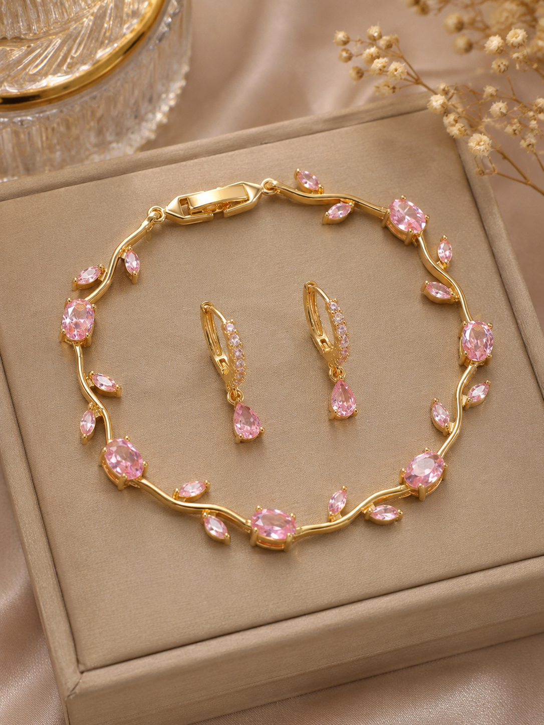 Pink Blossom Jewelry Set