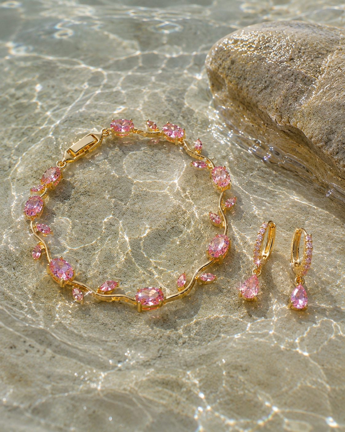 Pink Blossom Jewelry Set