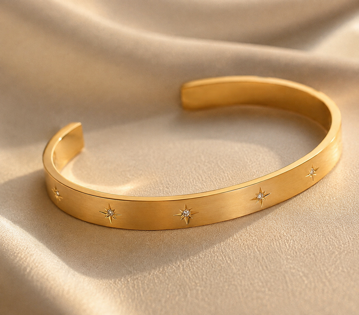 Golden Starlight Cuff Bracelet