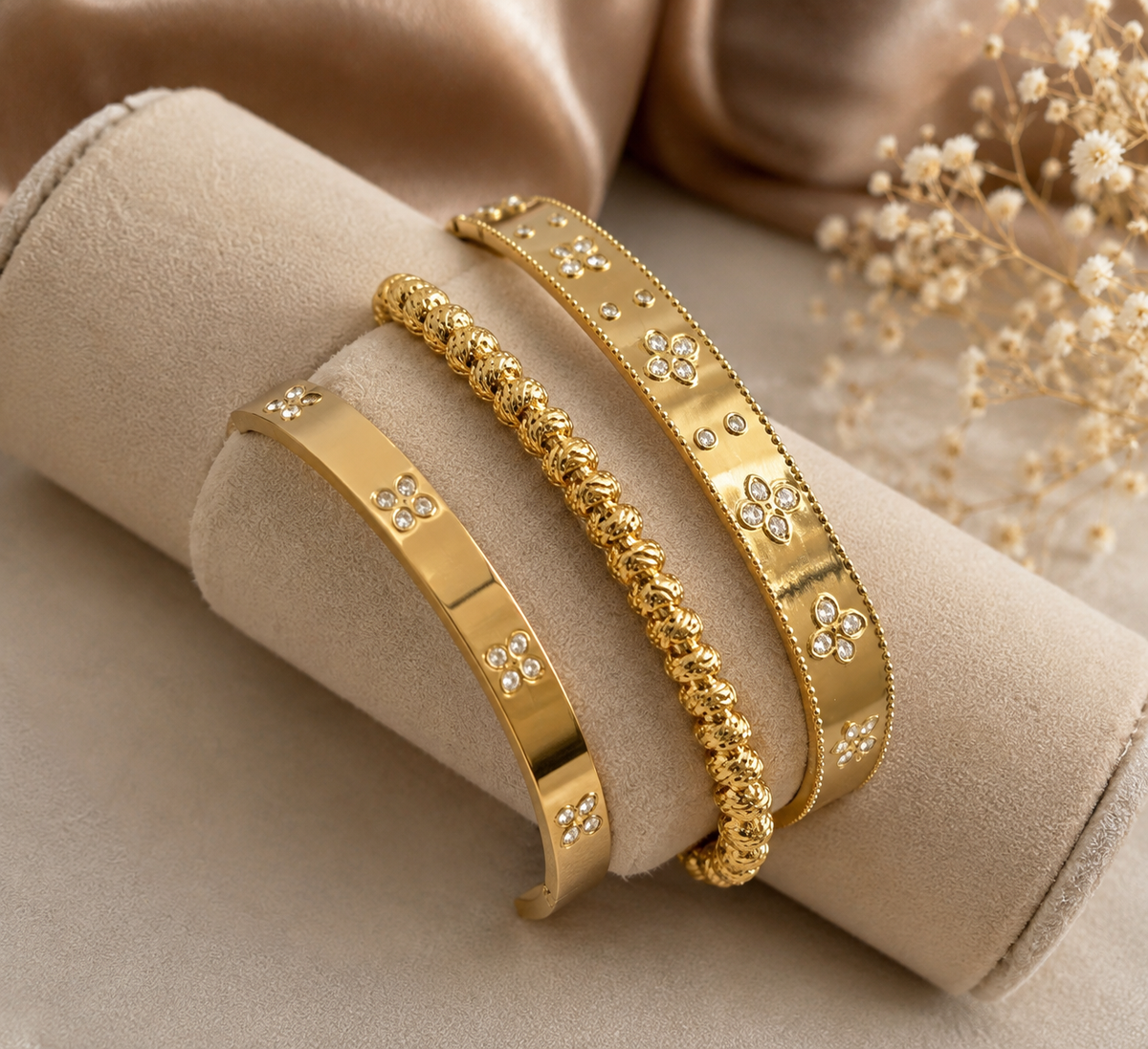 Golden Luxe Trio Bracelet Set ✨
