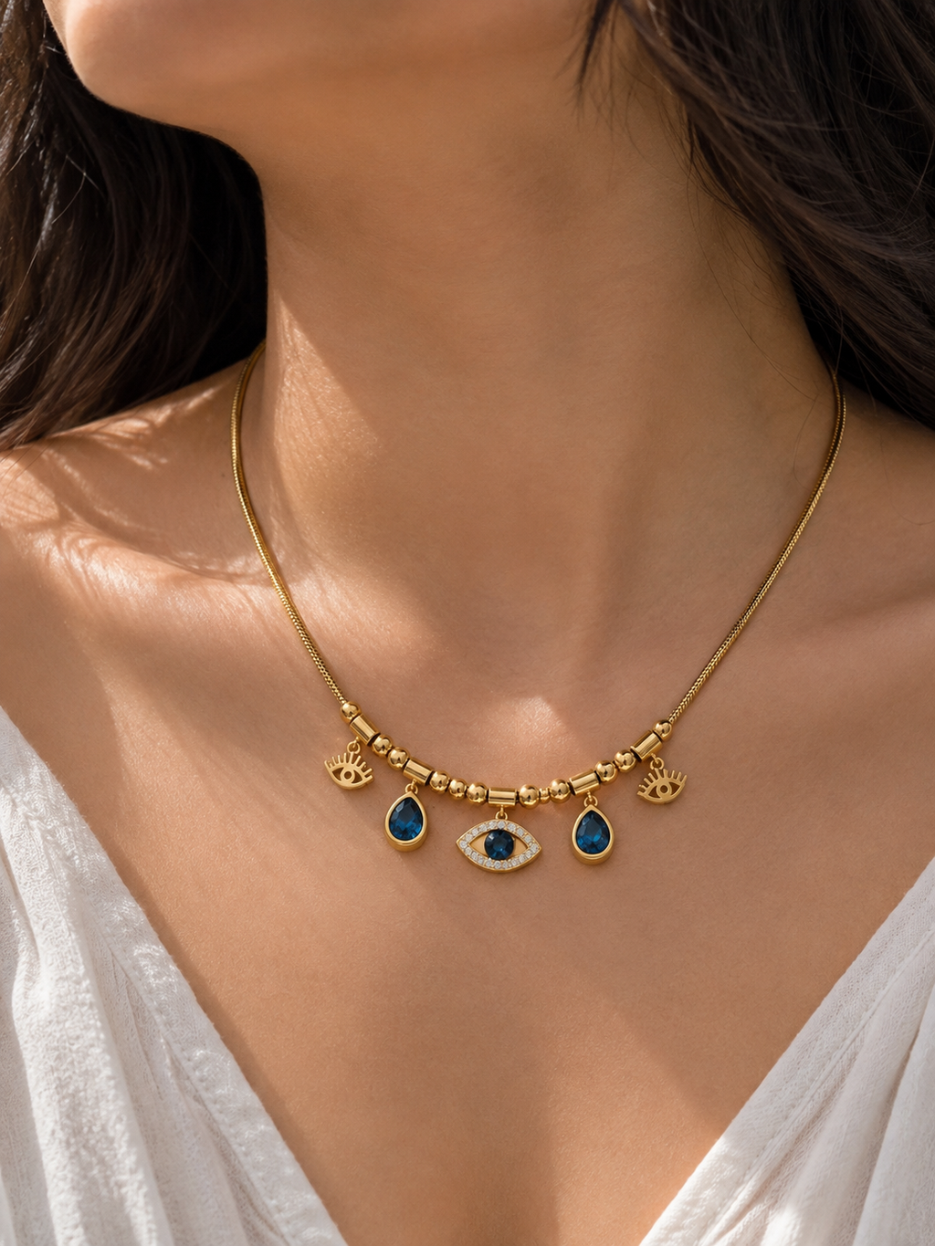 🧿 Blue Eye Charm Necklace