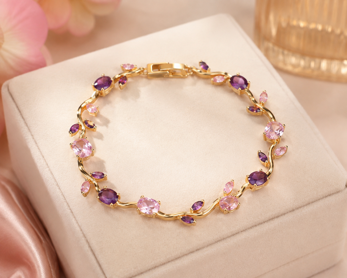 Pink & Purple Vine Bracelet