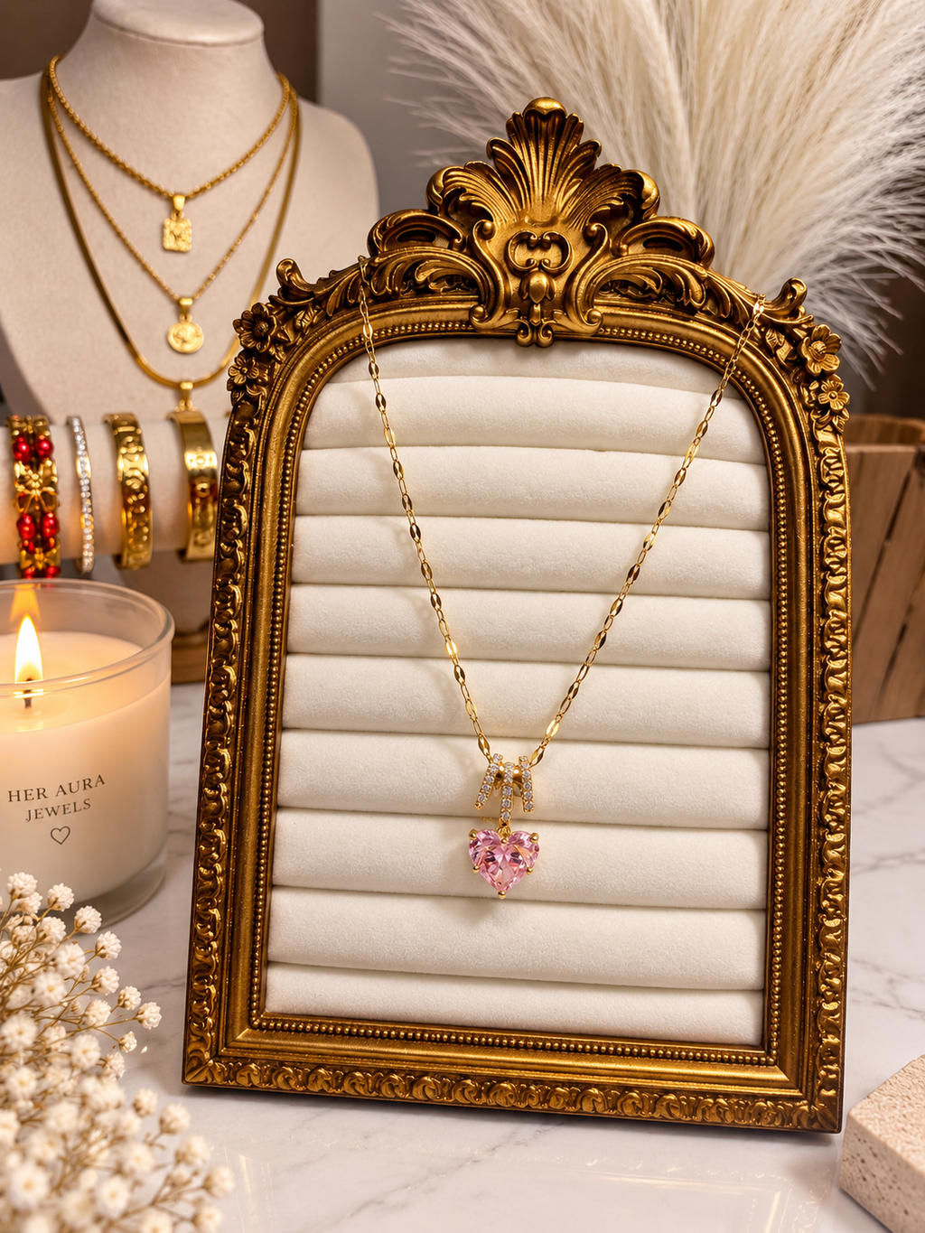 Blush Heart Necklace.