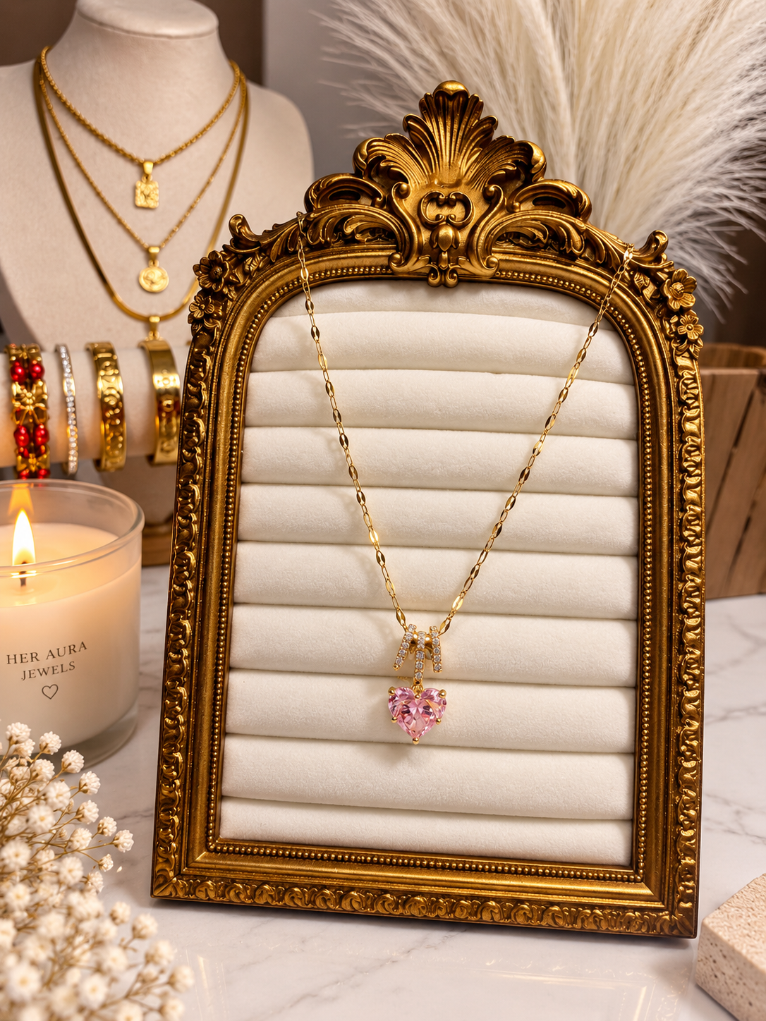 Blush Heart Necklace.