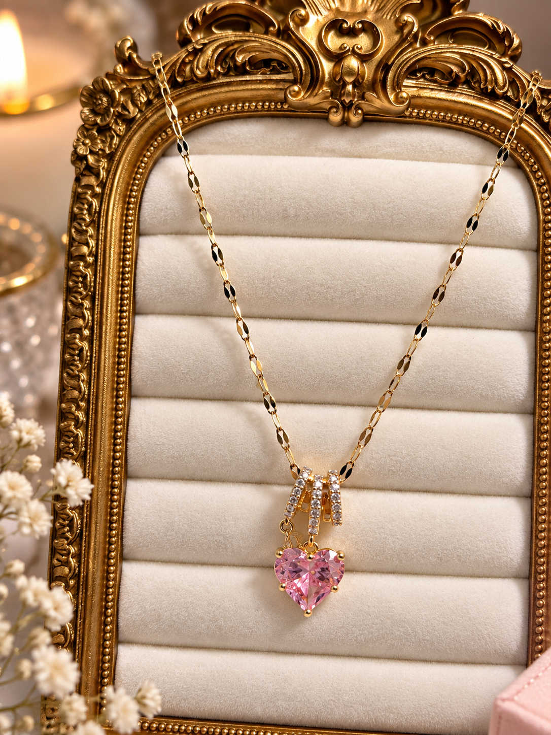 Blush Heart Necklace.
