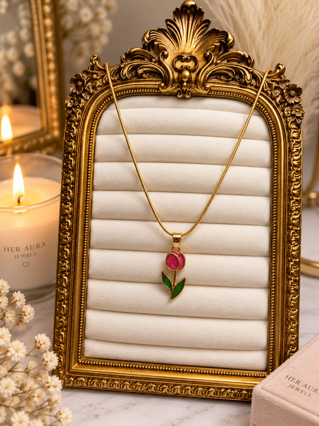 Rosé Tulip Necklace