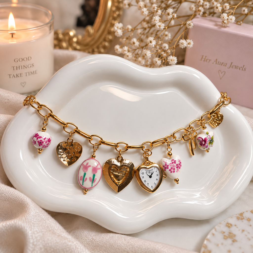 Vintage Romance Charm Bracelet